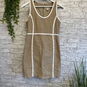 🟡 Michael Kors Dress Women’s 8 tan lace lined